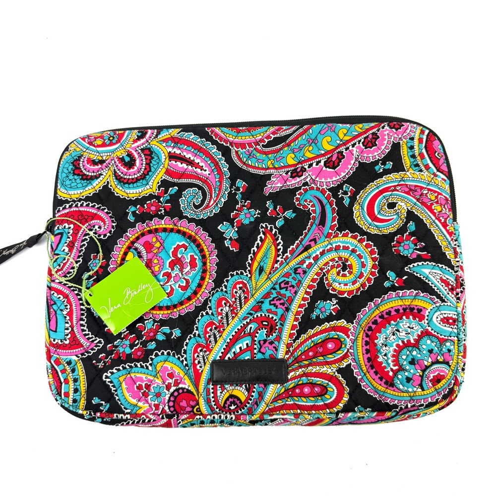 Vera Bradley Tablet Sleeve Parisian Paisley  Quilted 13” Zipper Brand‎ New